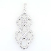 Sterling Silver Semi Mount Pendant Setting Oval OV 9x7mm OV7x5 OV6x4 Multi Stones Syzjewelry